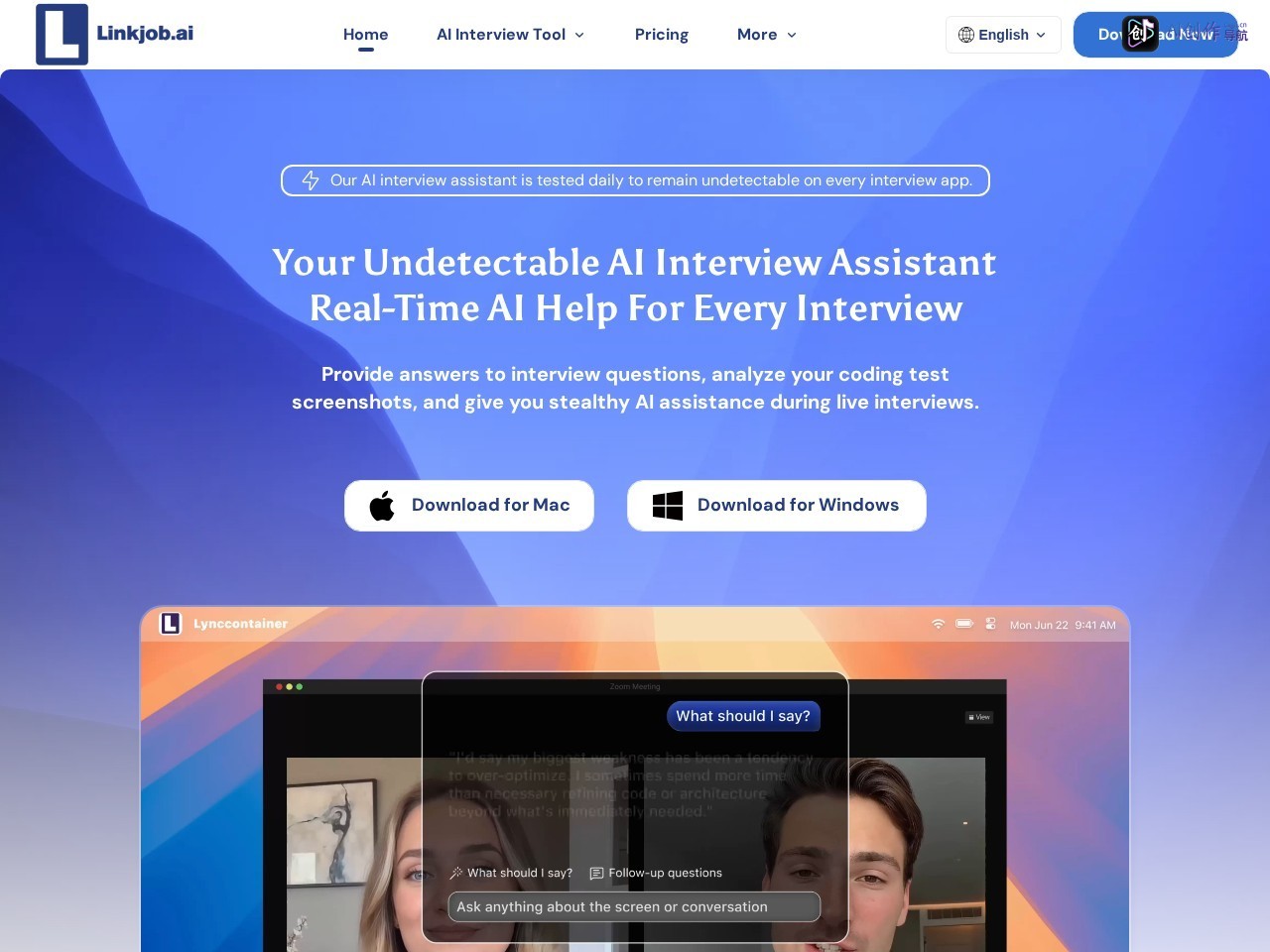 Linkjob AI 网站截图