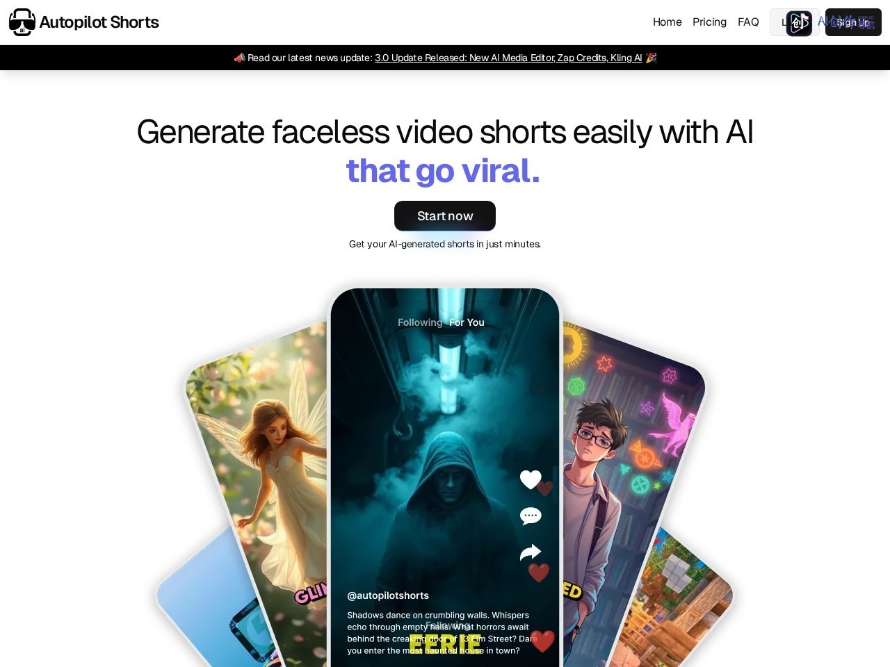Autopilot Shorts 网站截图