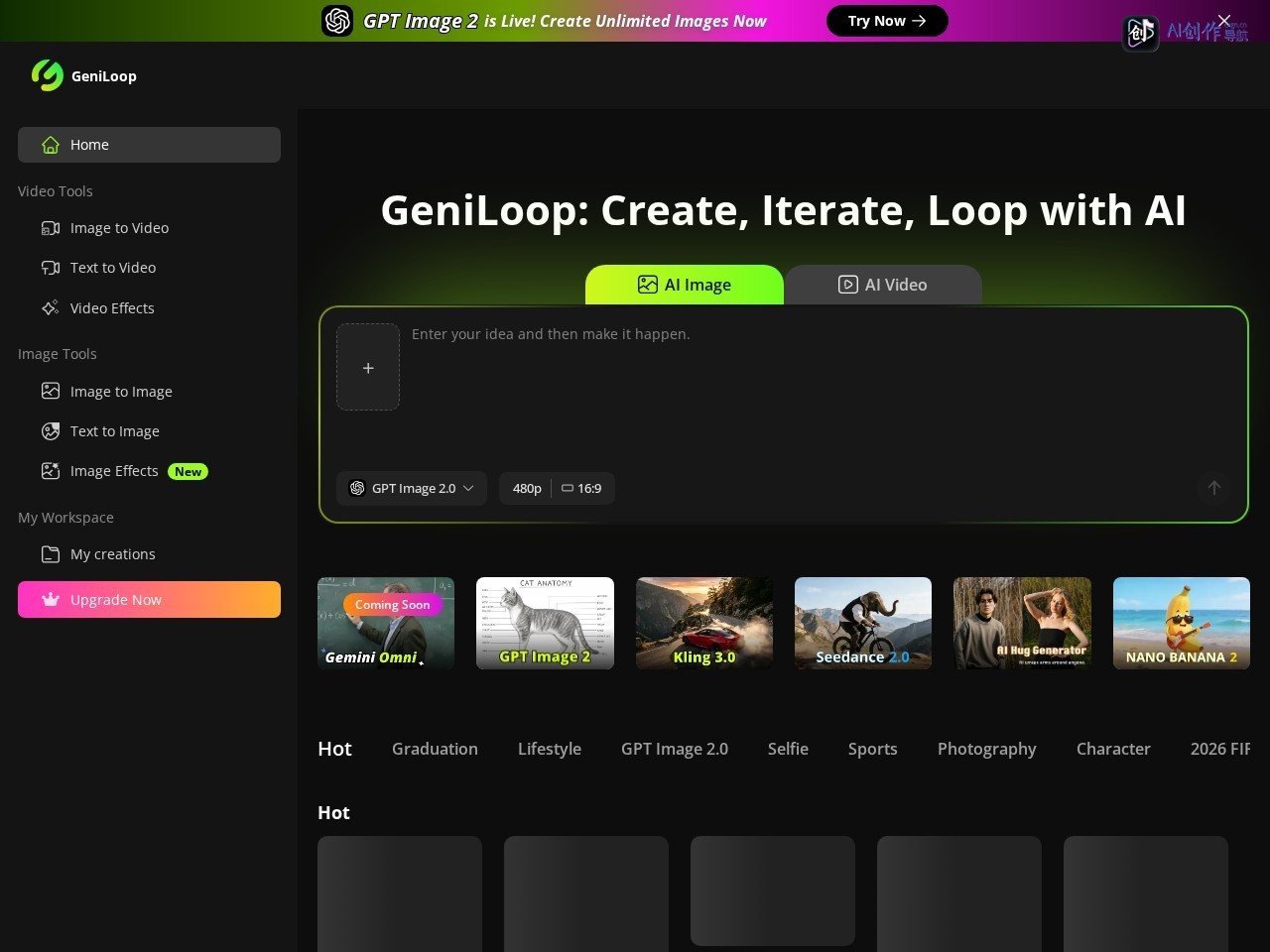 GeniLoop 网站截图