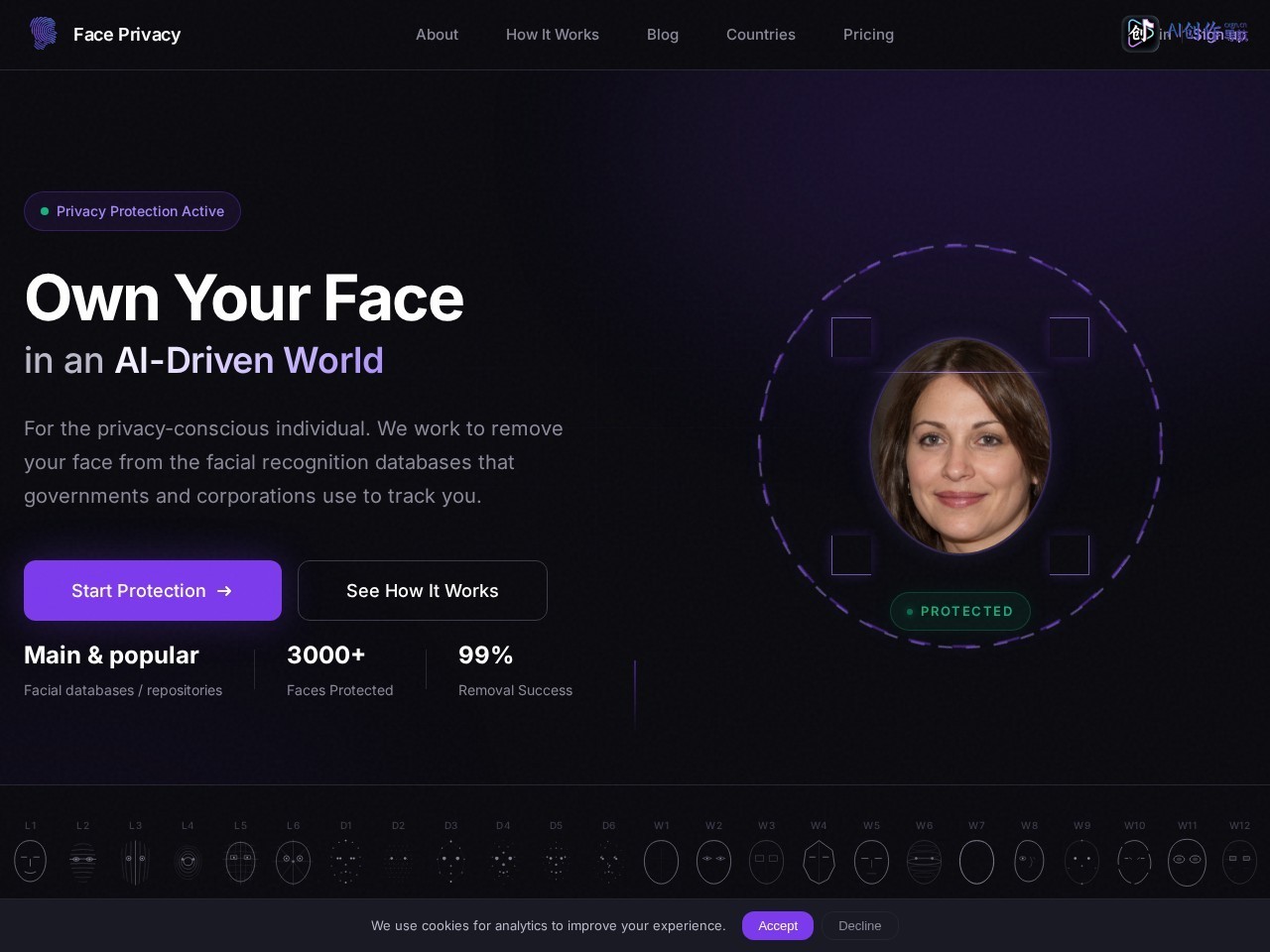 Face Privacy 网站截图