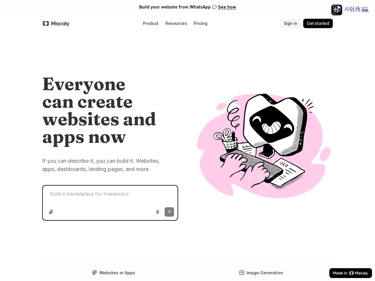 Macaly 网站截图