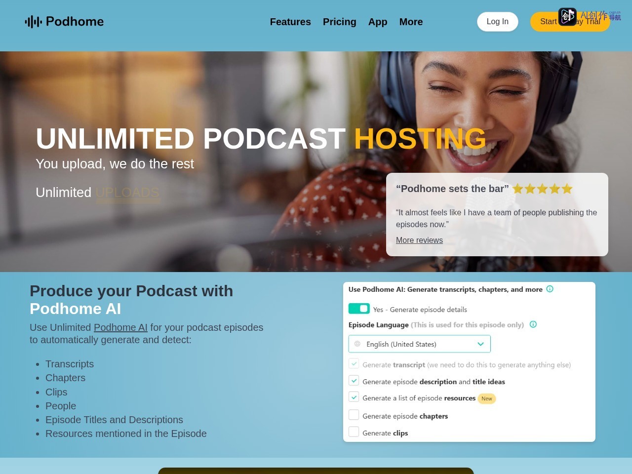 Podhome 网站截图