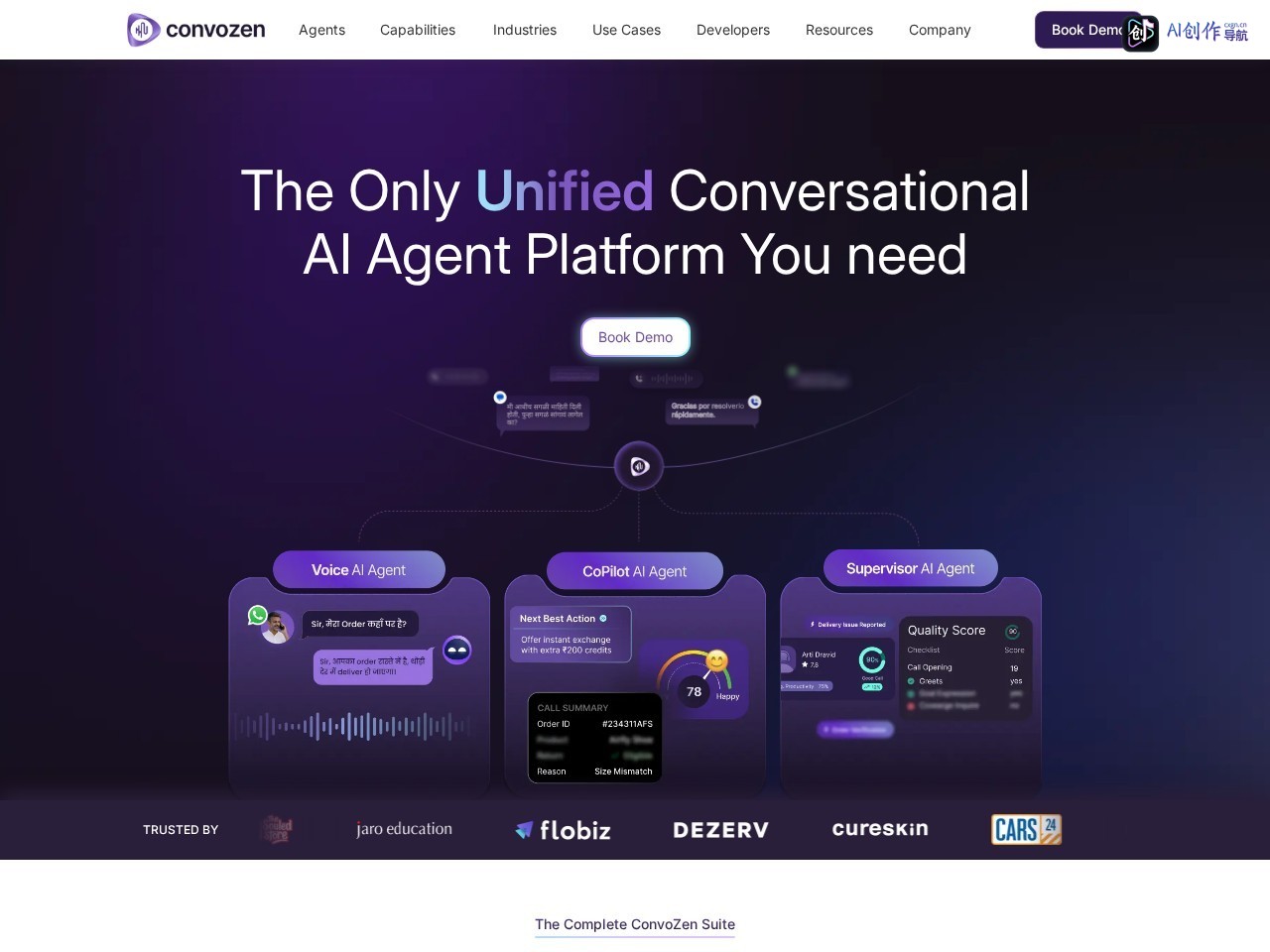 CallZen AI 网站截图