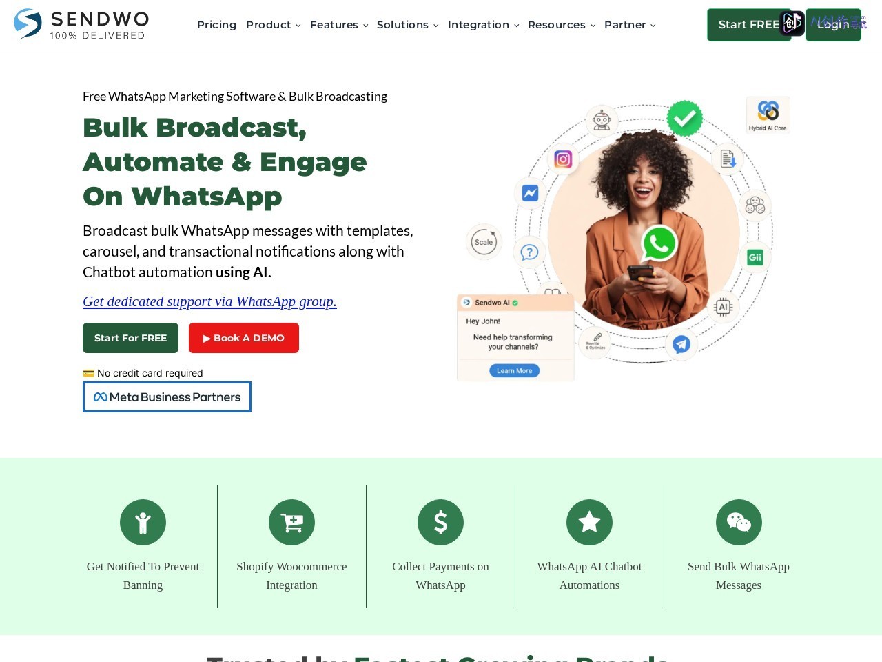 SendWo 网站截图