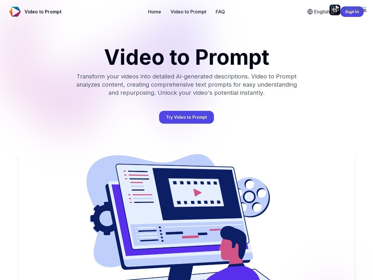 Video to Prompt 网站截图