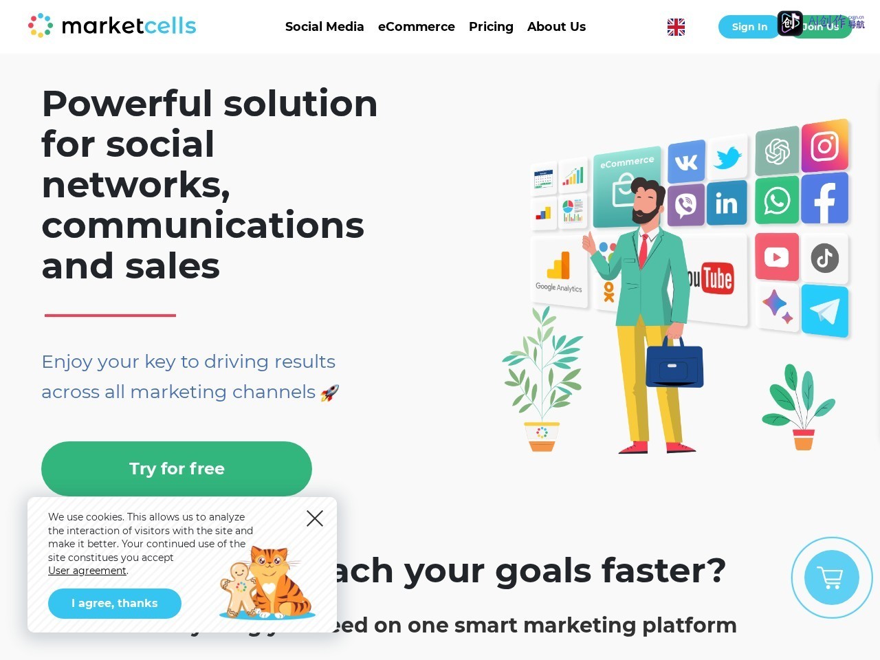 Marketcells.io 网站截图