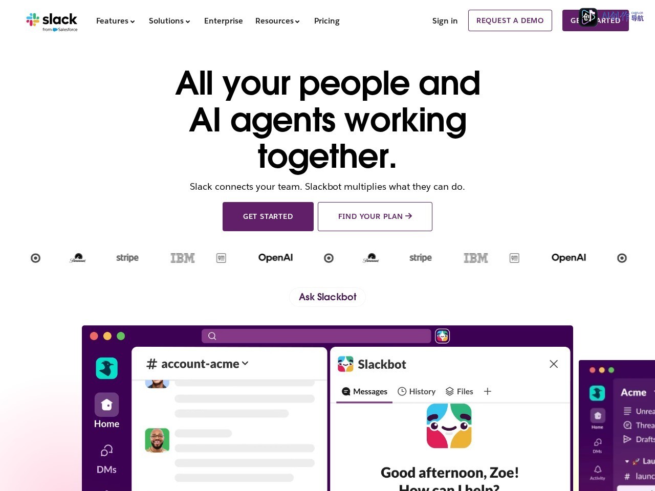 Slack 网站截图