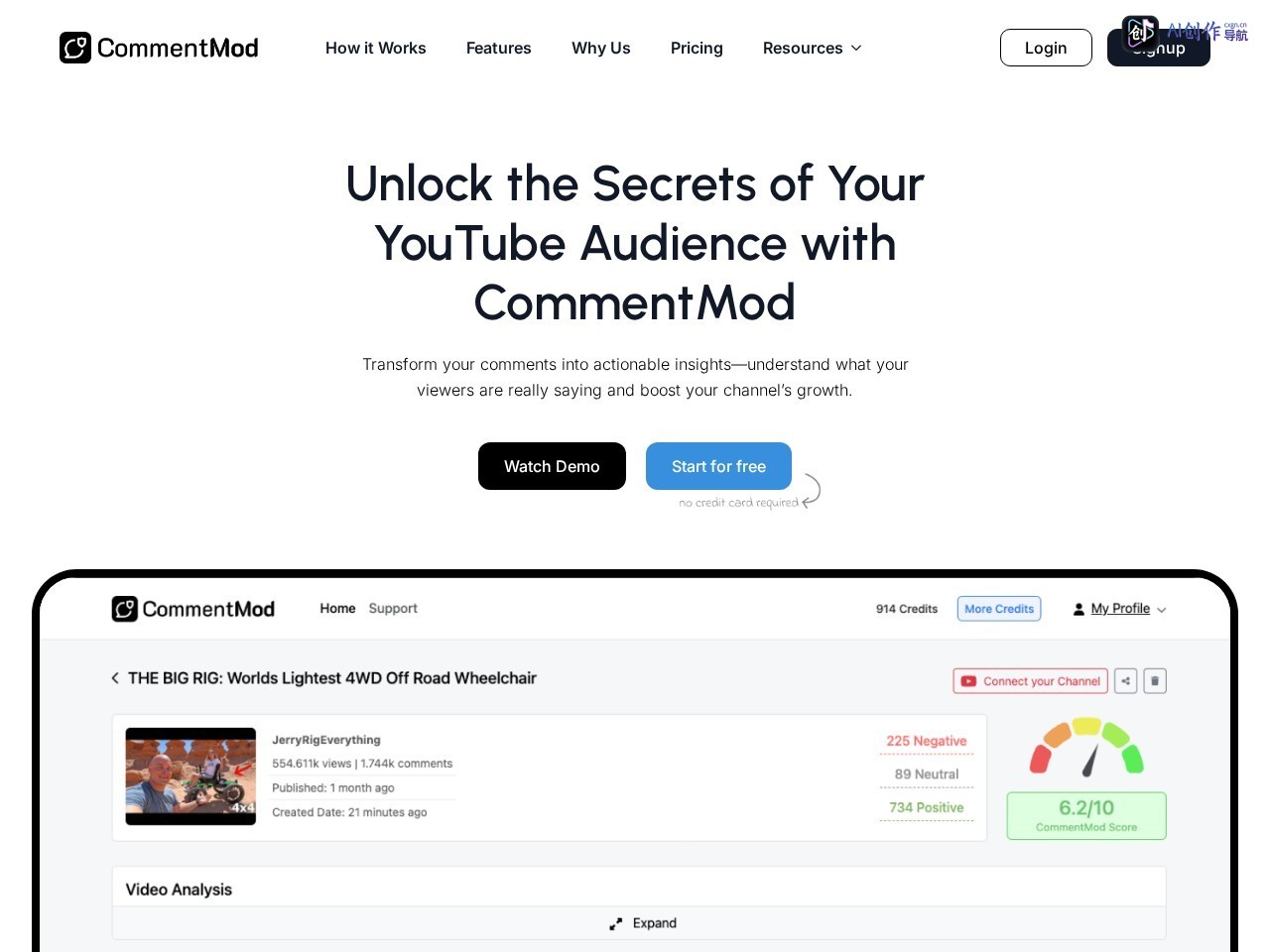 CommentMod 网站截图