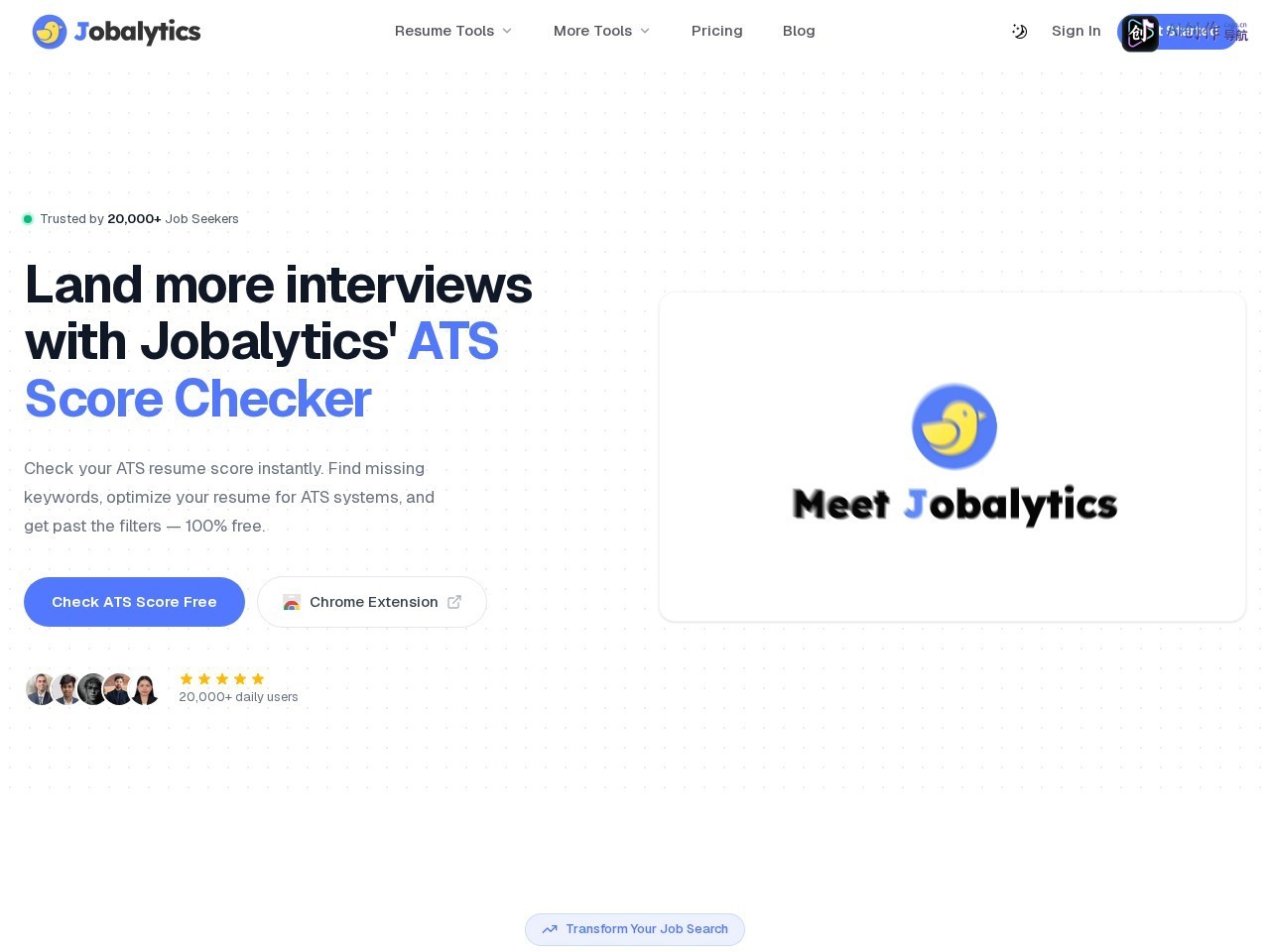 Jobalytics 网站截图