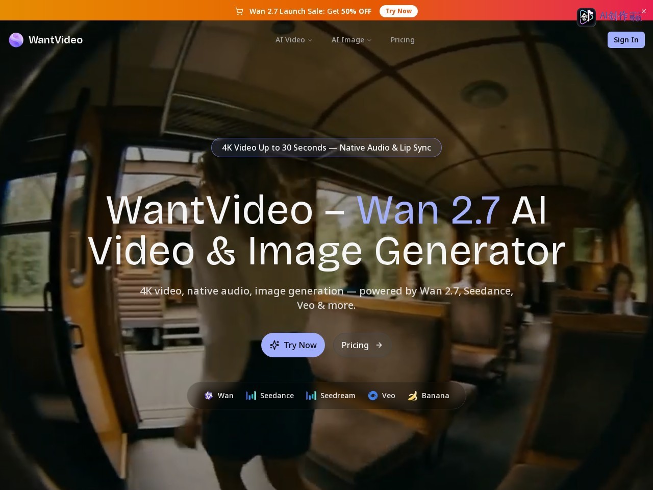 WantVideo 网站截图