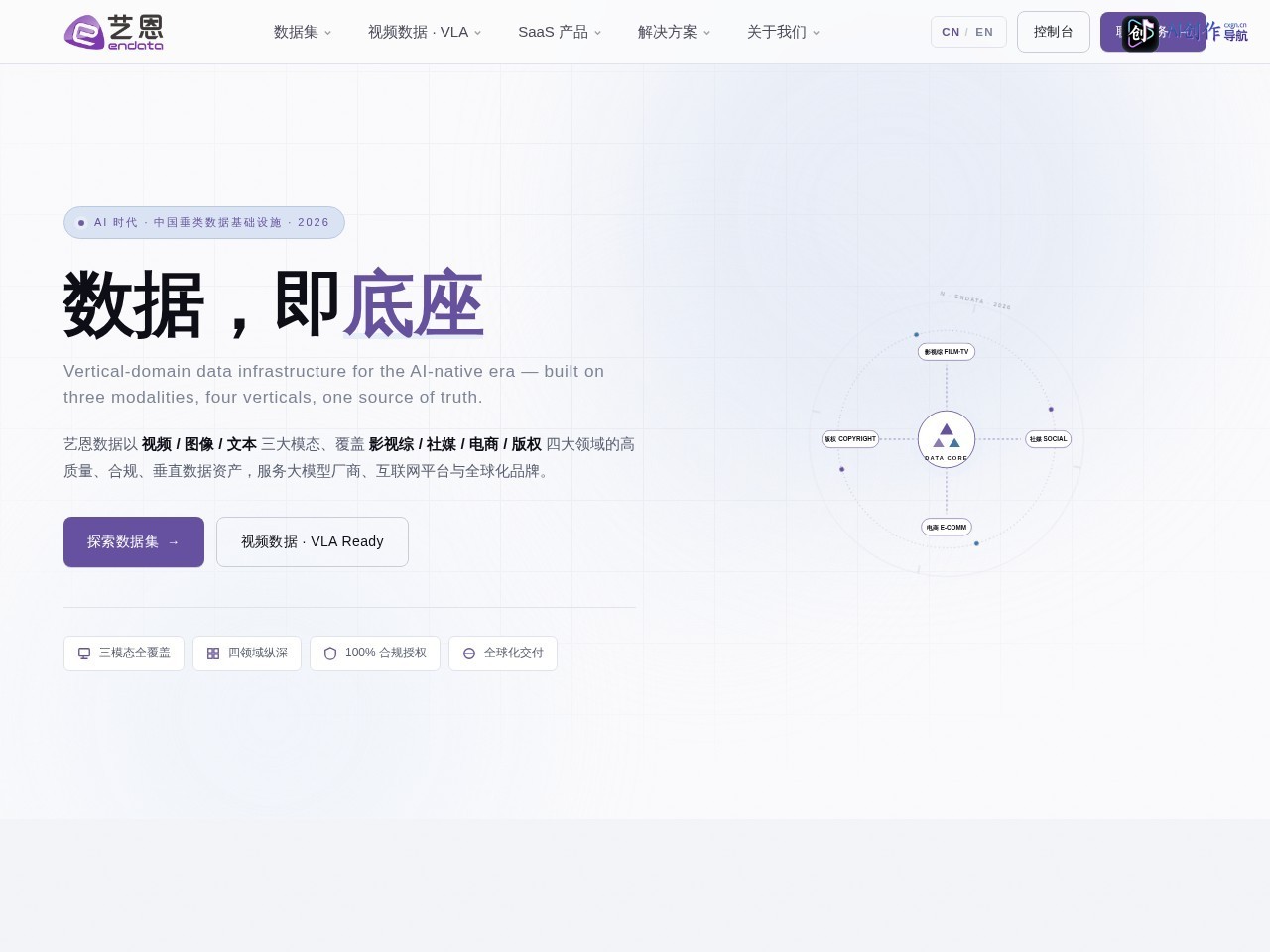 艺恩 网站截图