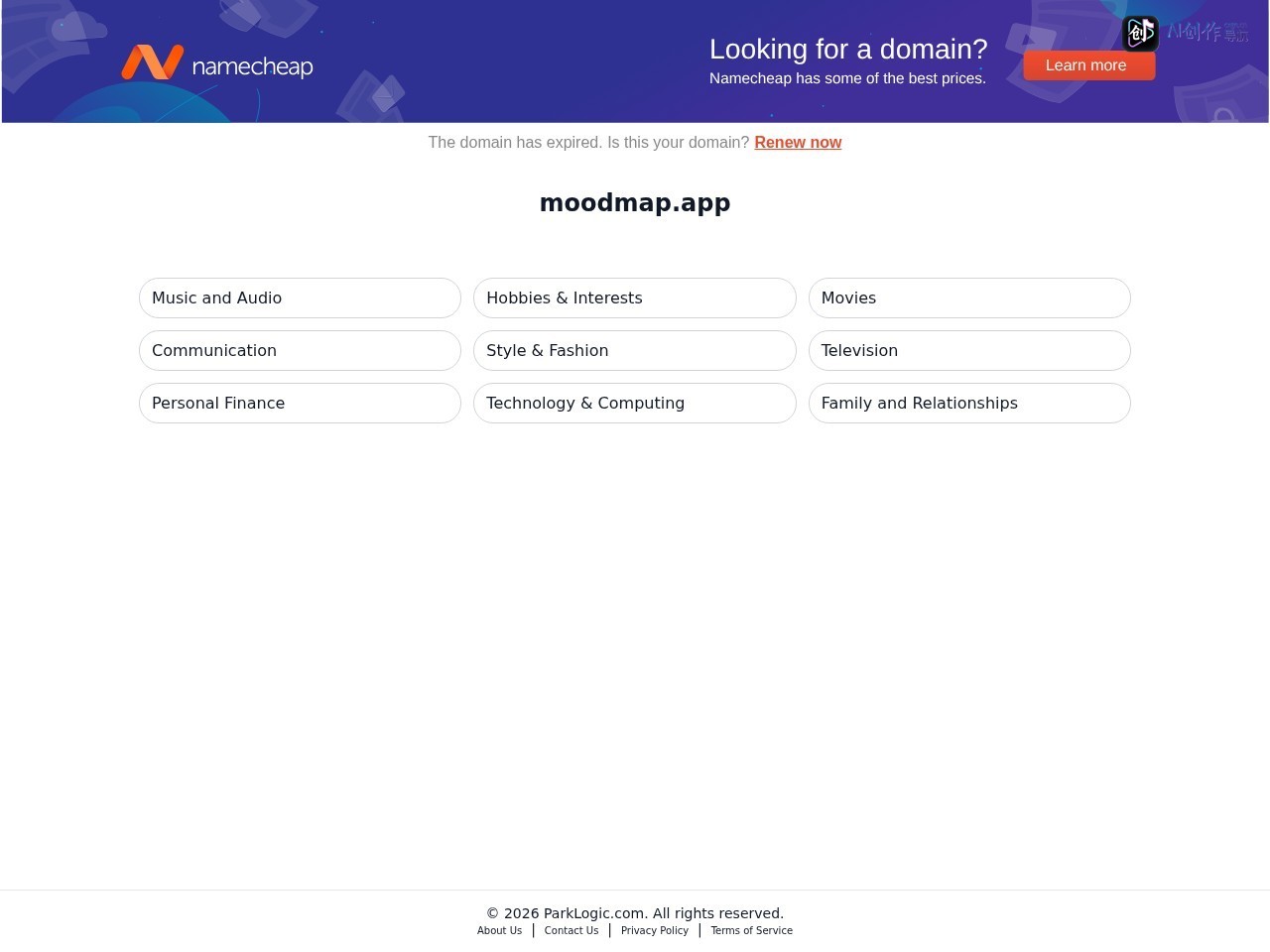 Moodmap 网站截图