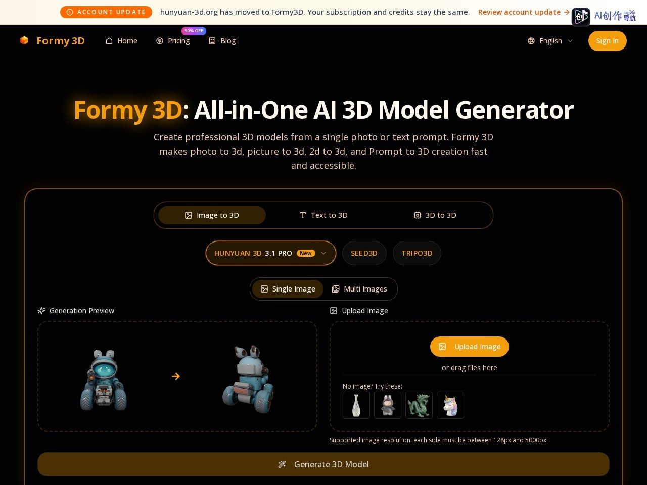 Formy 3D 网站截图