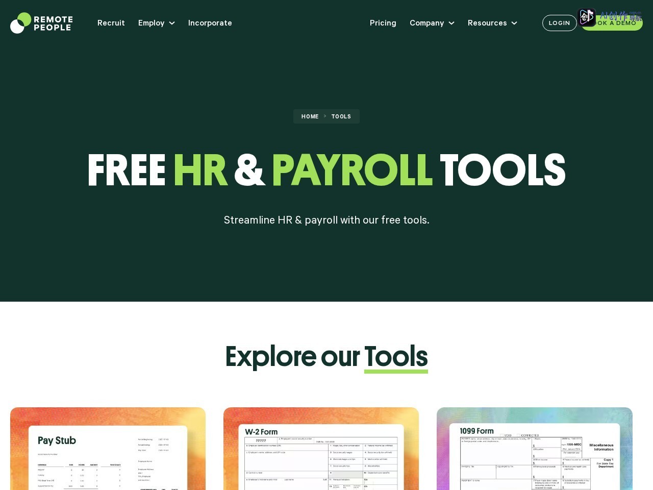 Remote People AI Resume Generator 网站截图