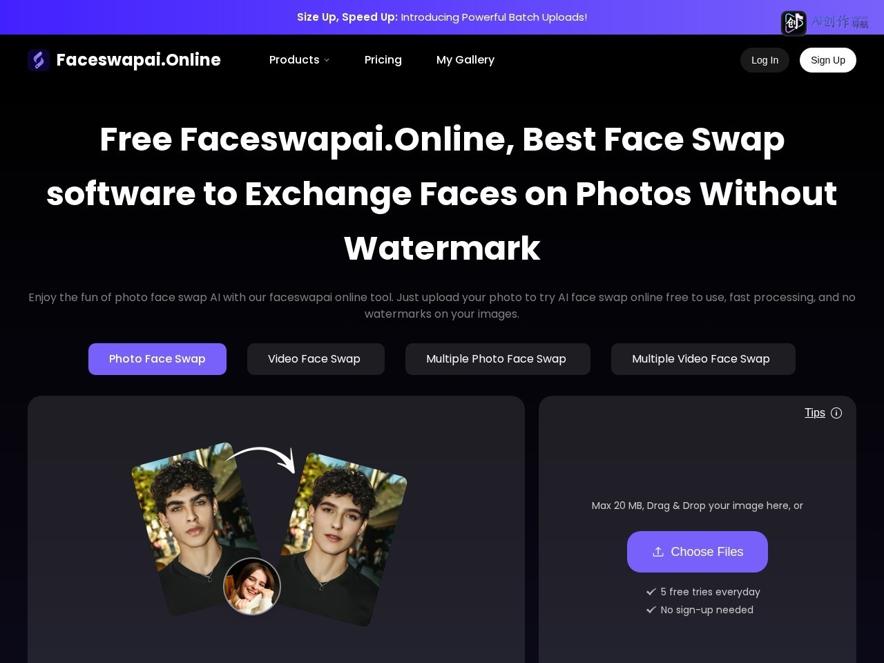 Face Swap AI 网站截图