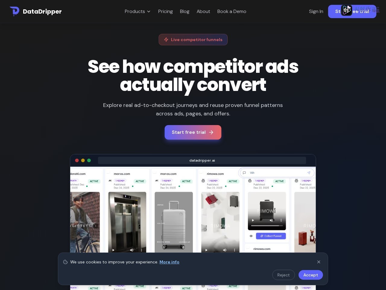 DataDripper 网站截图