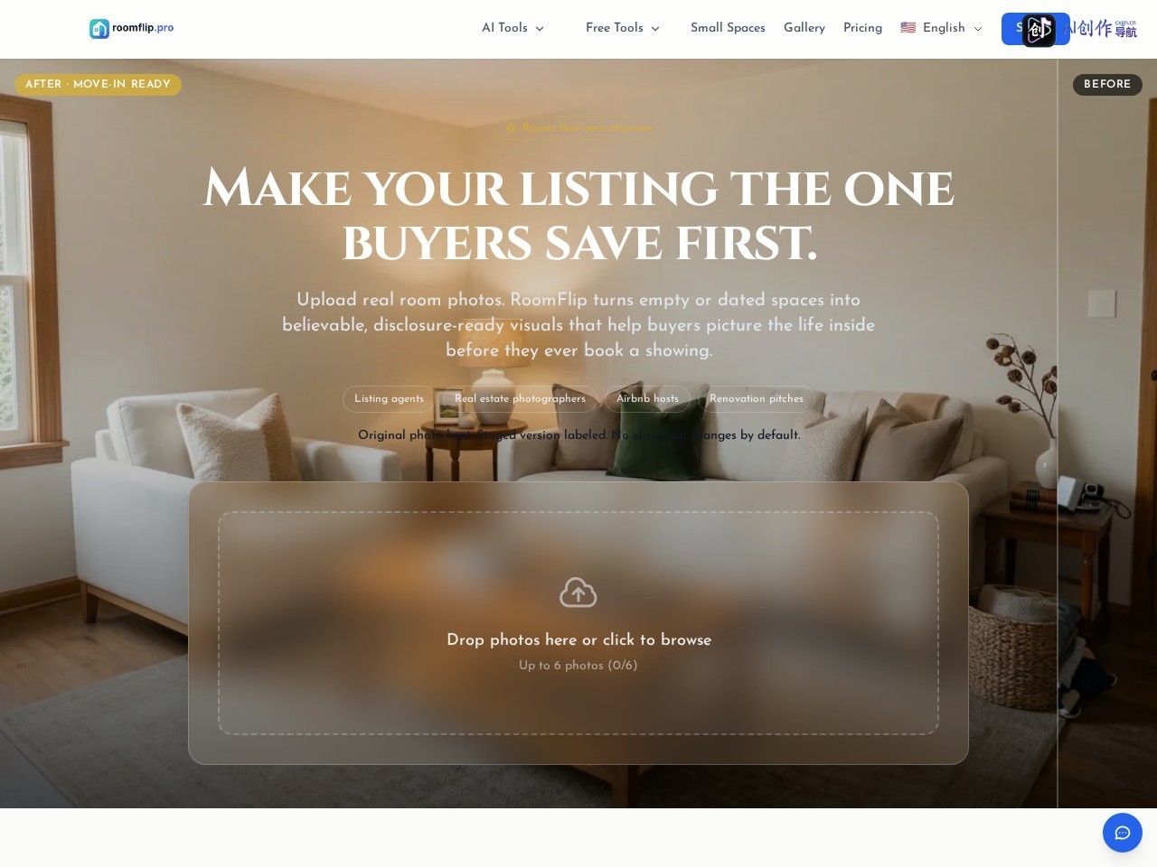 RoomFlip 网站截图