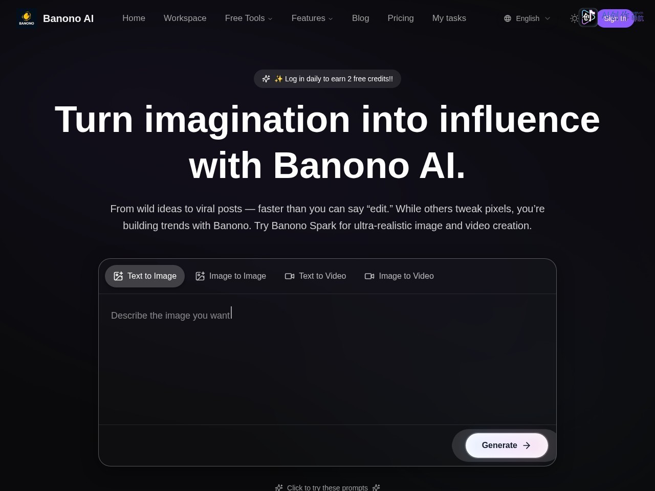 Banono AI 网站截图