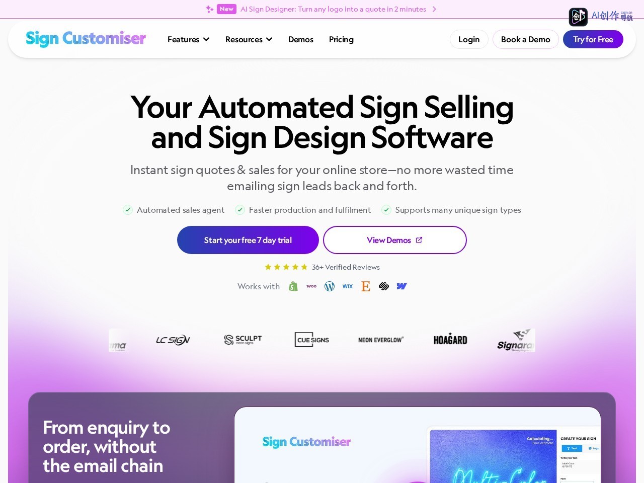 Sign Customiser 网站截图
