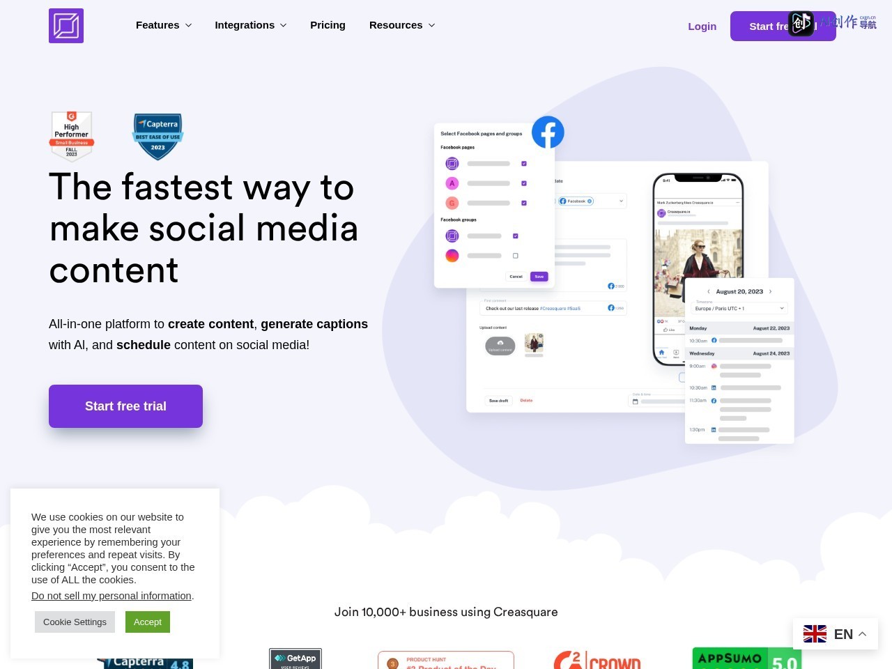 Creasquare 网站截图