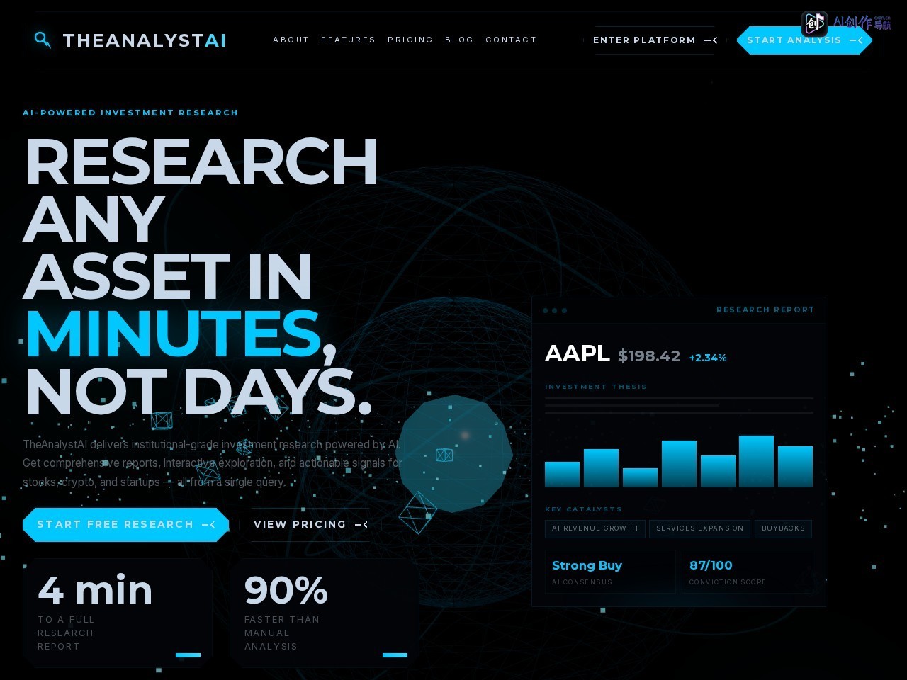 TheAnalystAI 网站截图