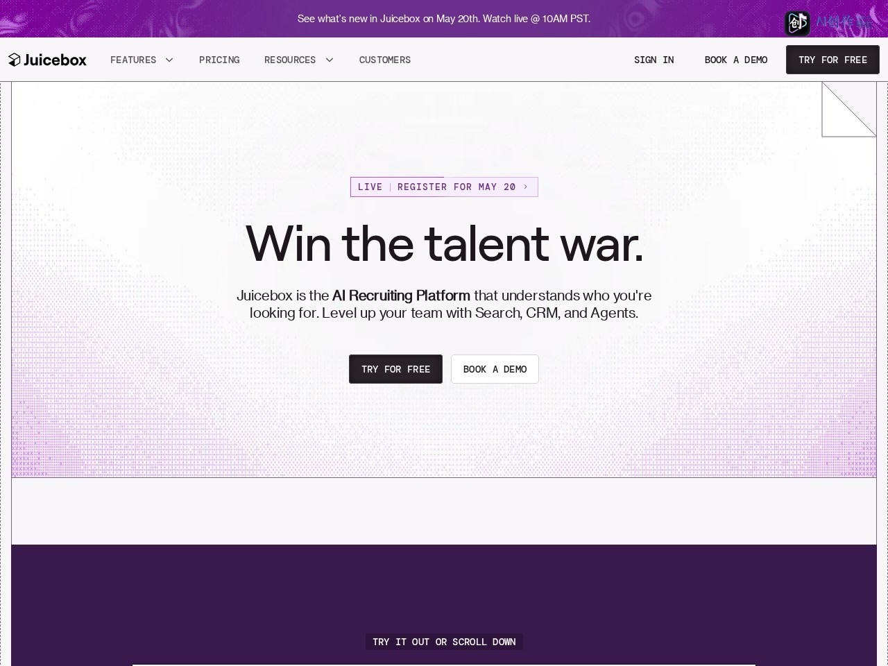 Juicebox (PeopleGPT) 网站截图