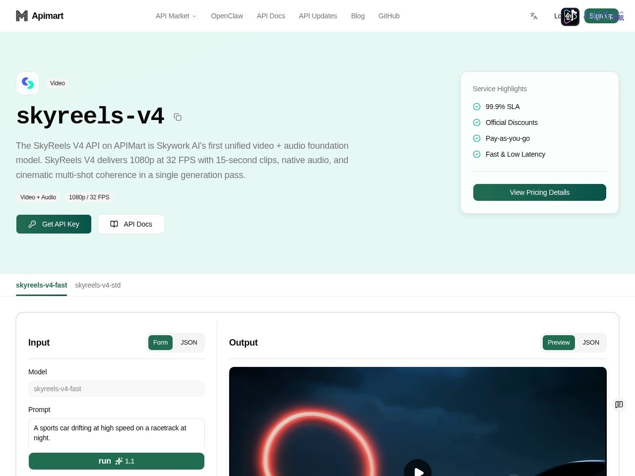 SkyReels V4 网站截图