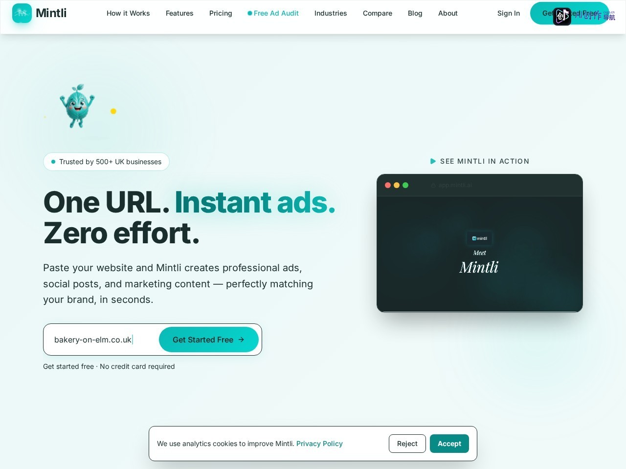 Mintli 网站截图