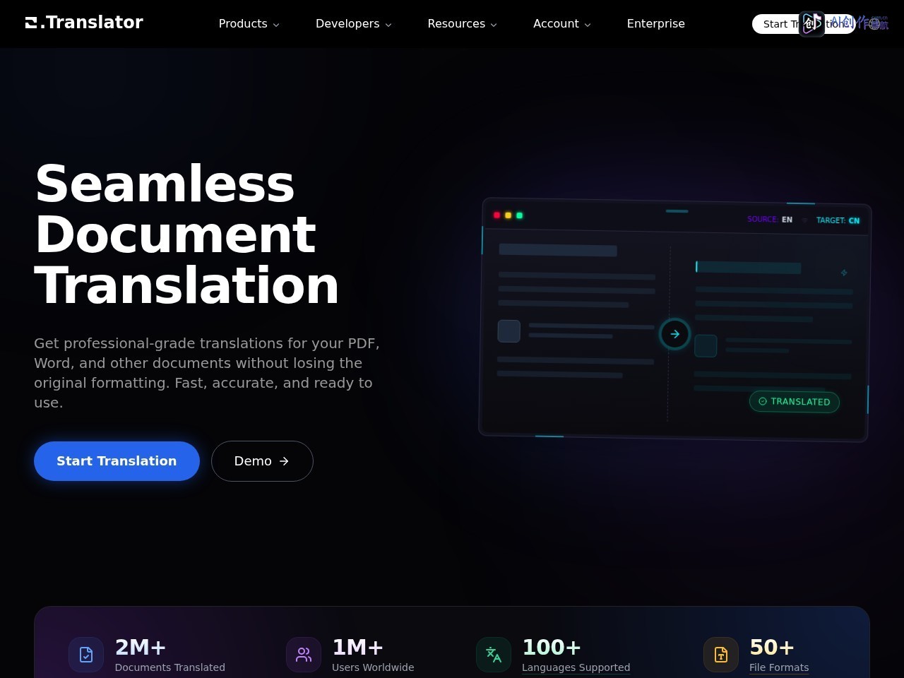 OTranslator 网站截图