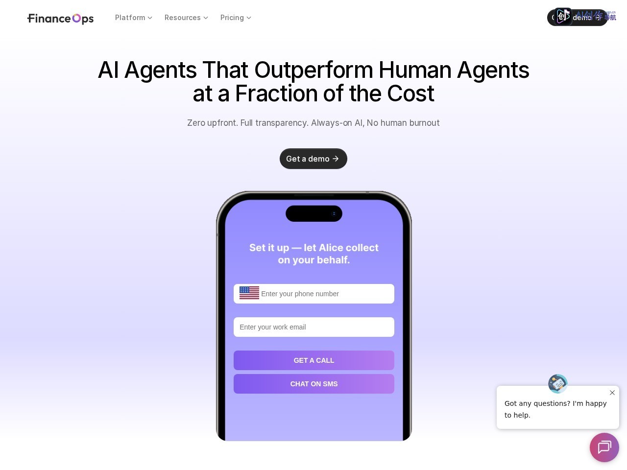FinanceOps AI 网站截图