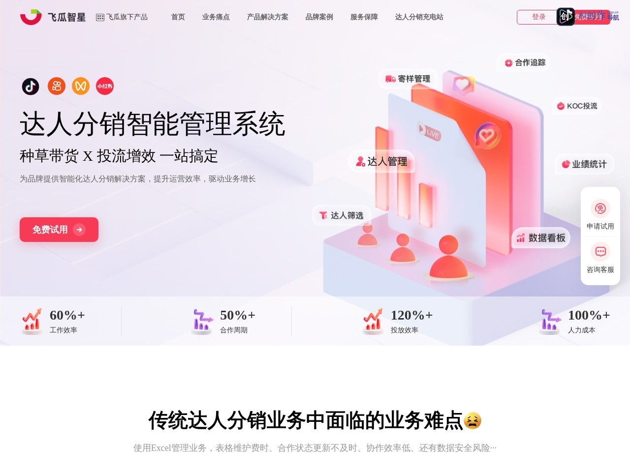 飞瓜智星 网站截图