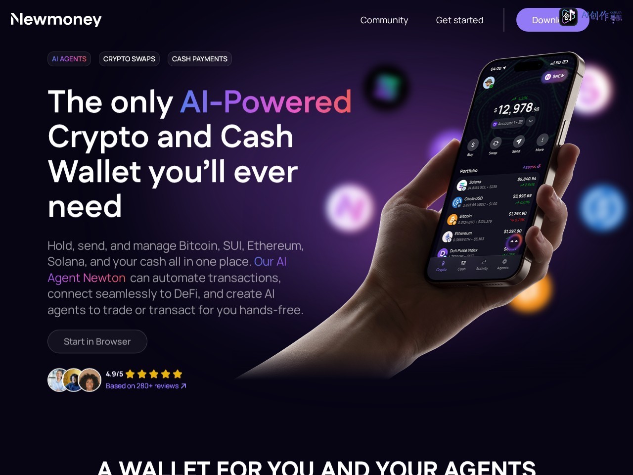 Newmoney.AI 网站截图