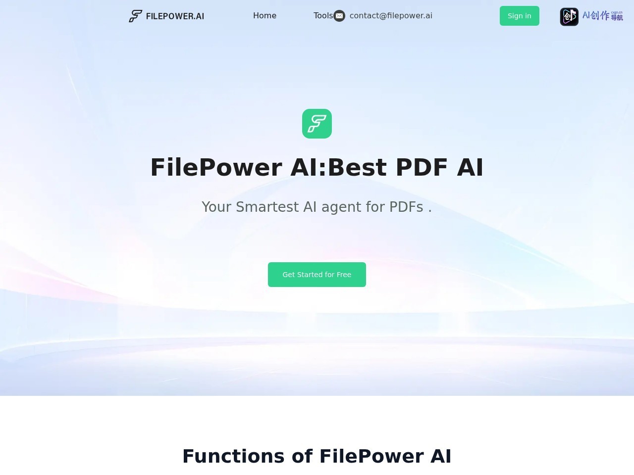 FilePower AI 网站截图