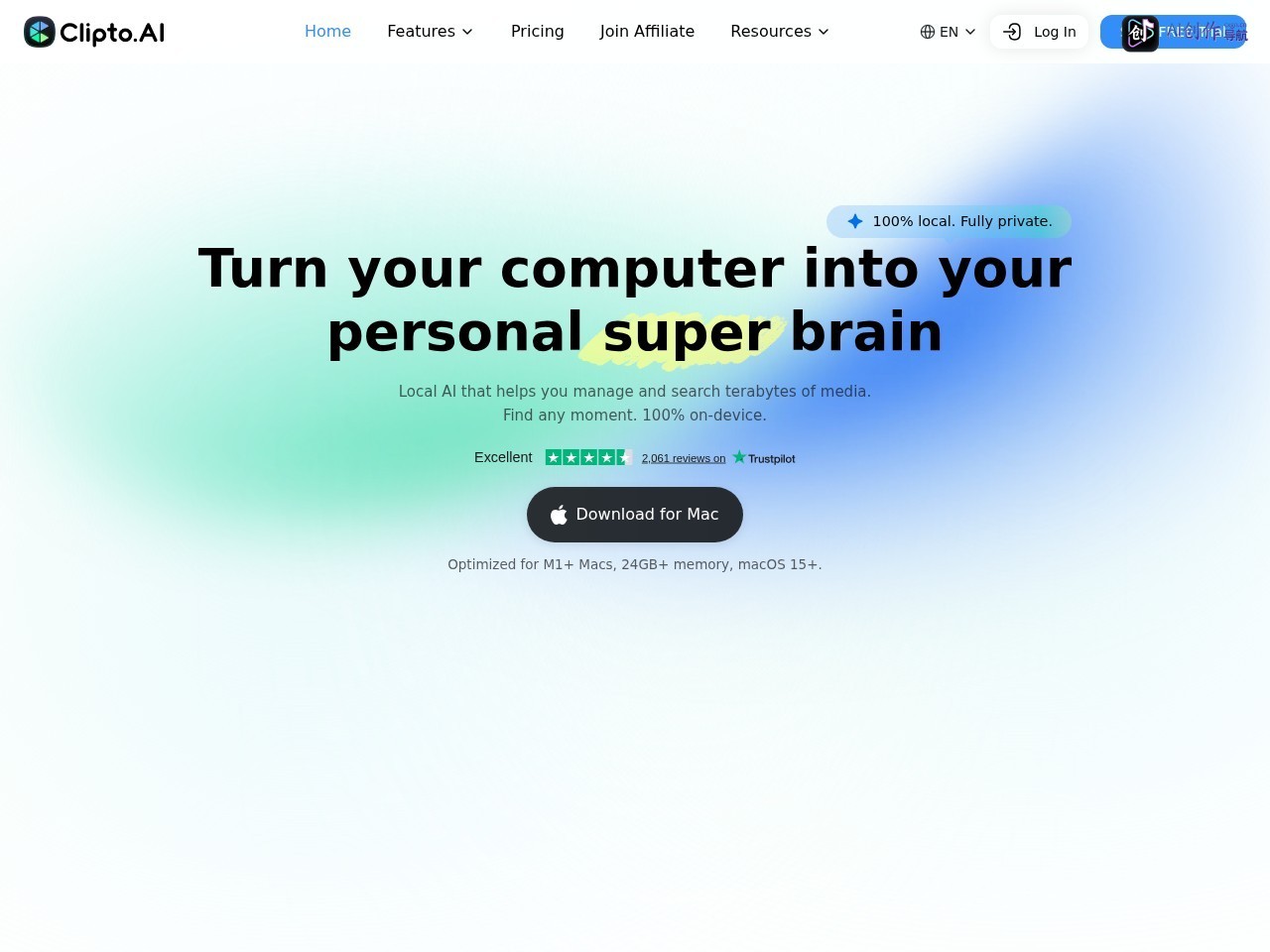 Clipto.AI 网站截图