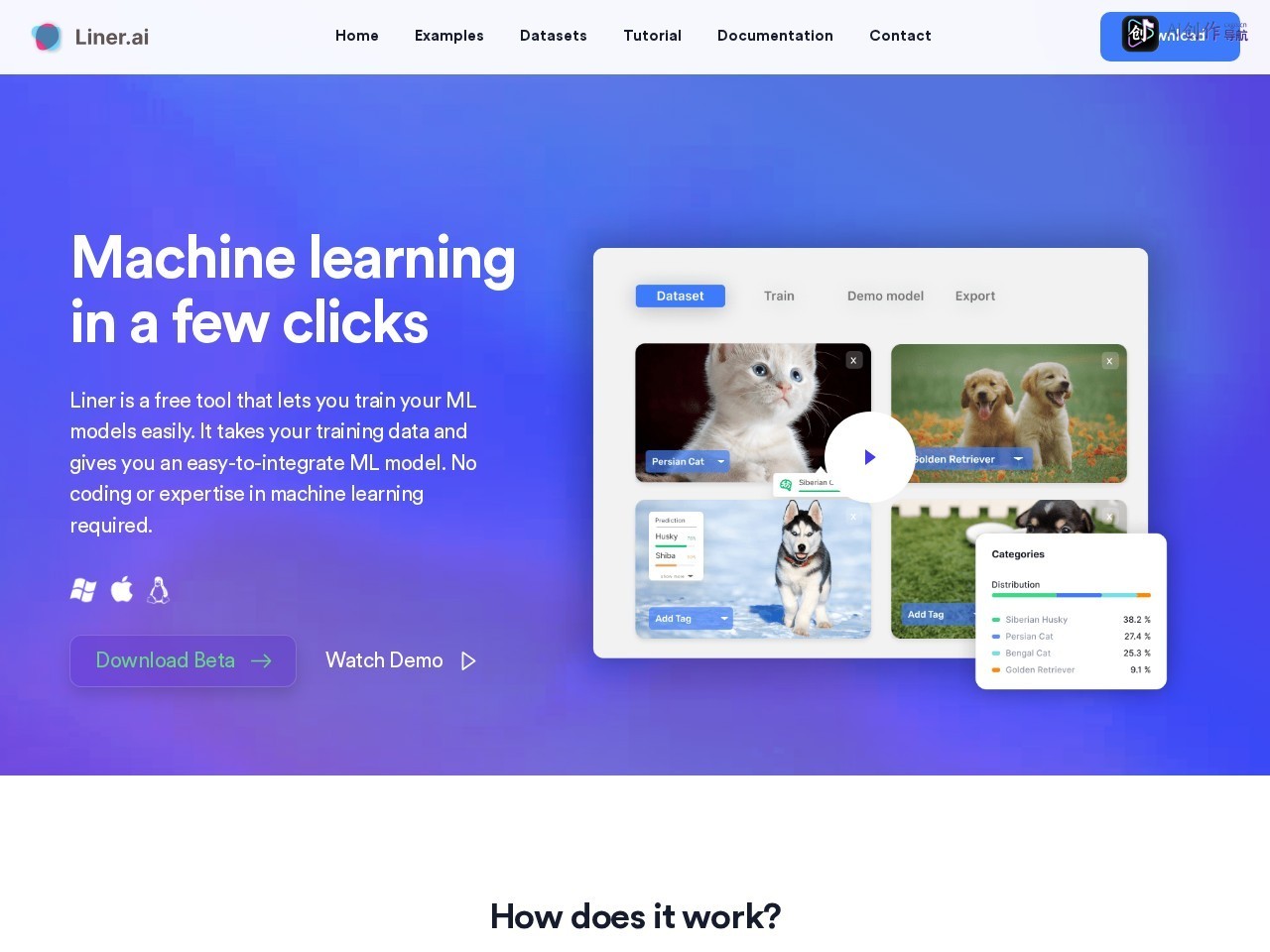 Liner.ai 网站截图