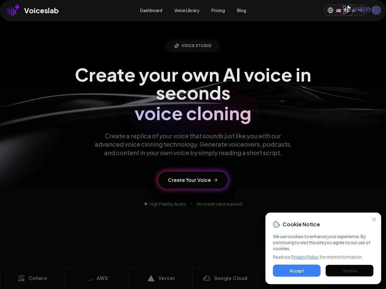 Voiceslab 网站截图