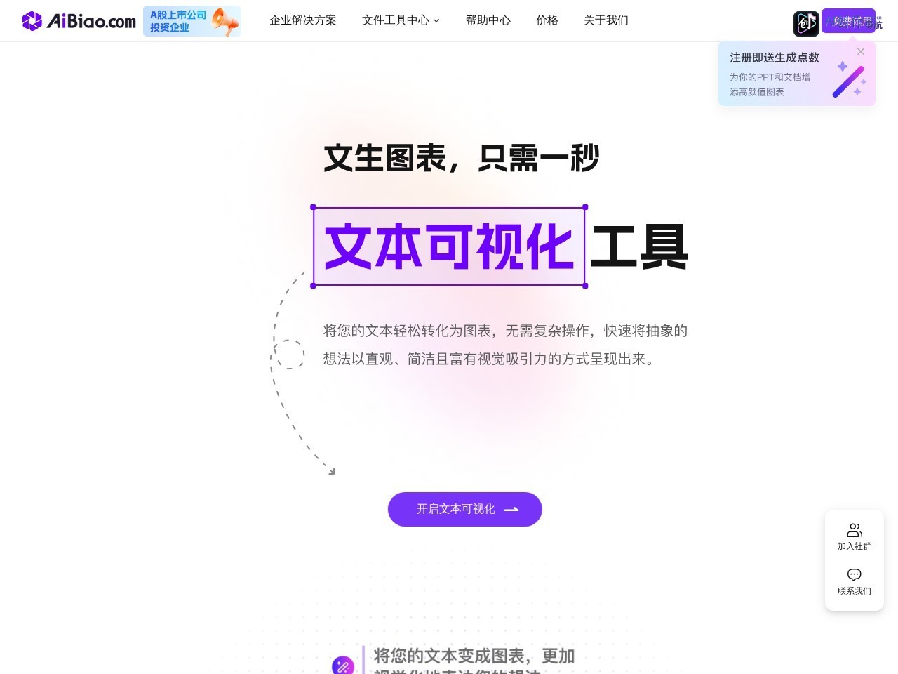 AiBiao 网站截图