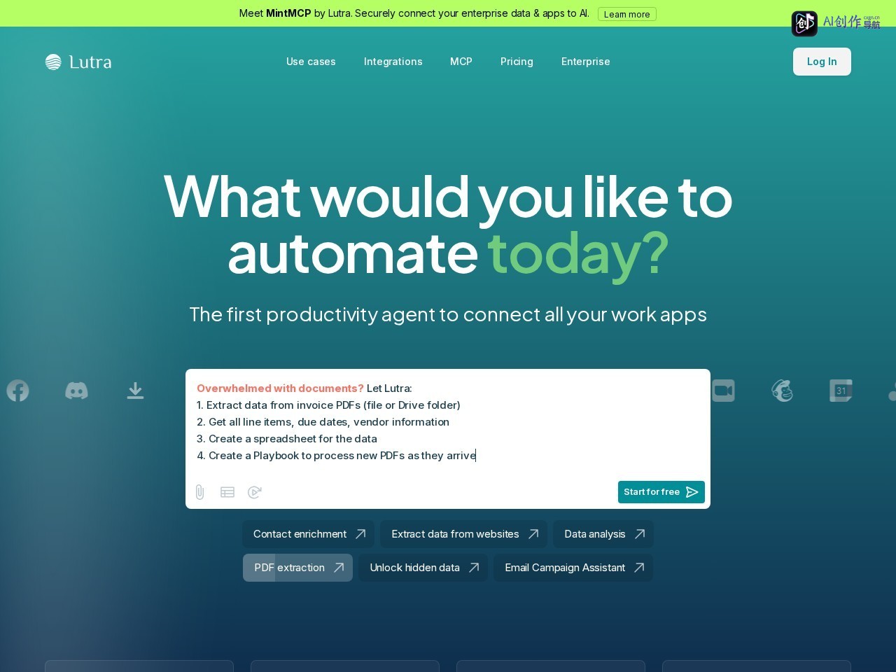 Lutra AI 网站截图