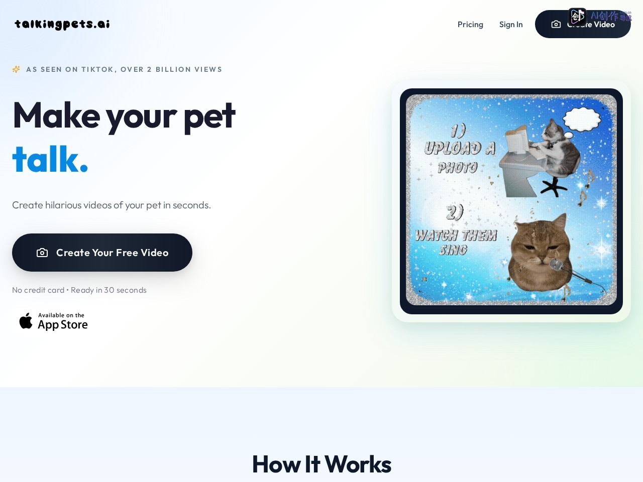 TalkingPets.ai 网站截图