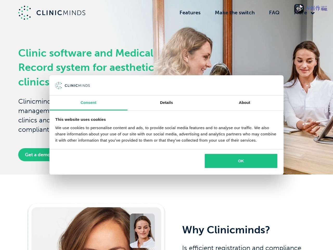Clinicminds 网站截图
