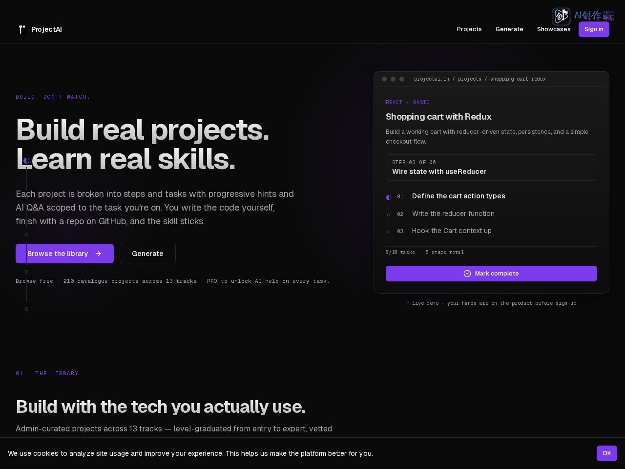 ProjectAI 网站截图