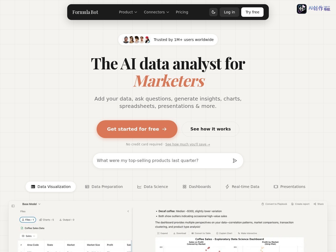 Formula Bot 网站截图
