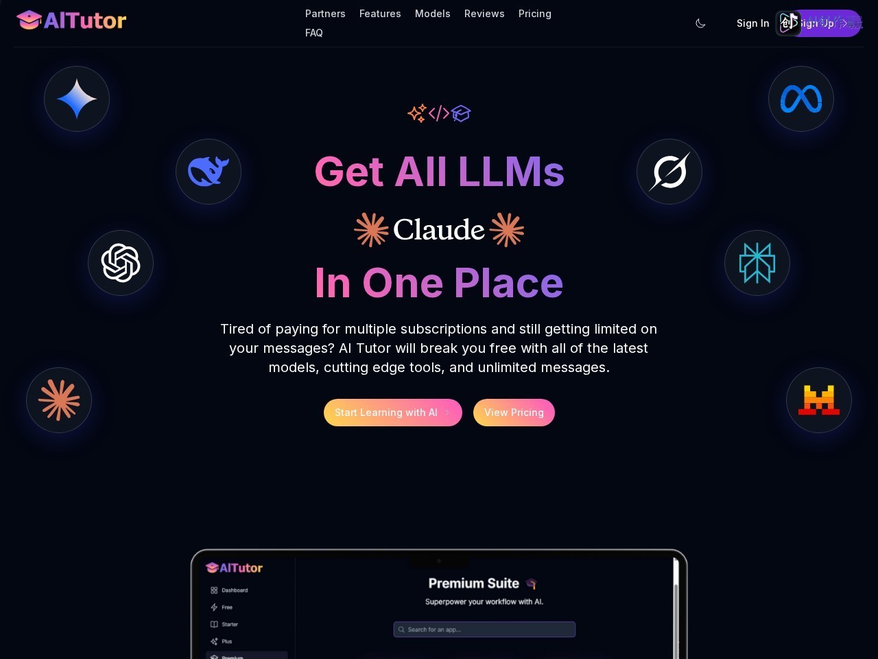 AI Tutor 网站截图
