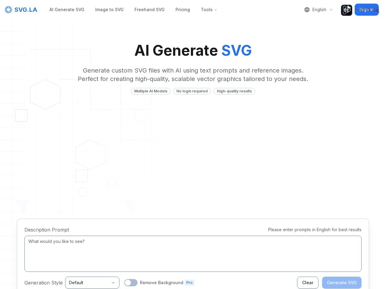 SVG.LA 网站截图