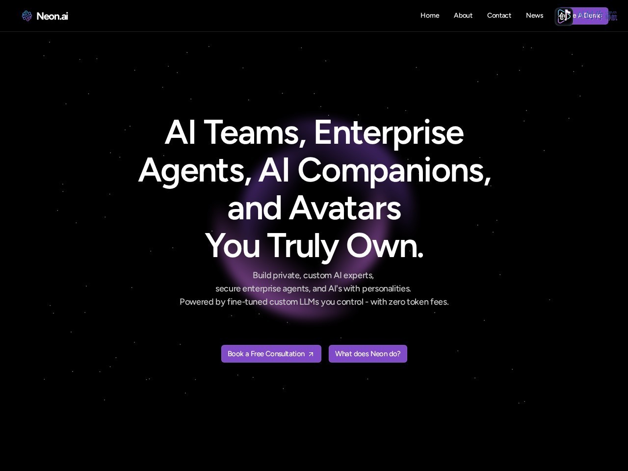 Neon AI 网站截图