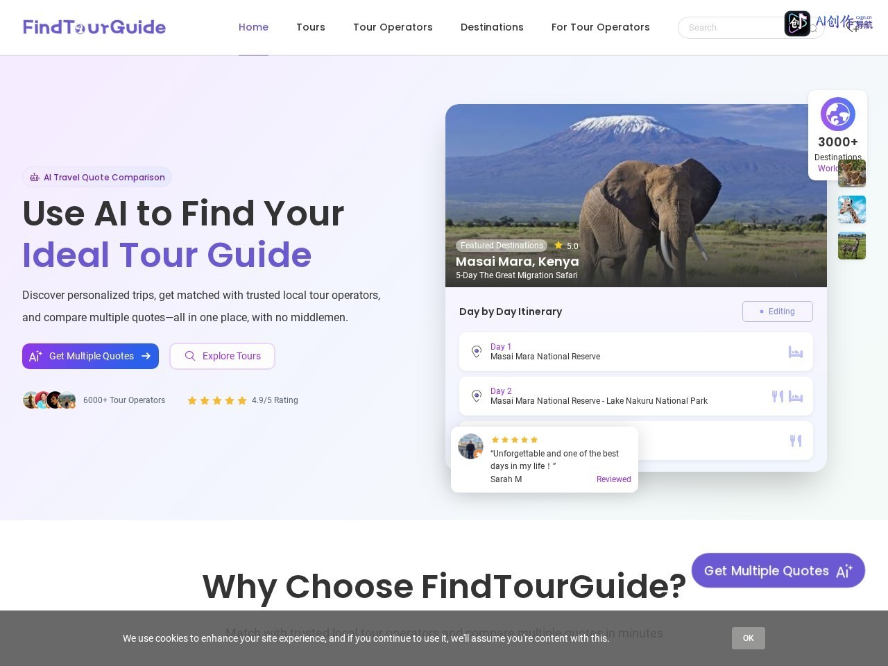FindTourGuide 网站截图
