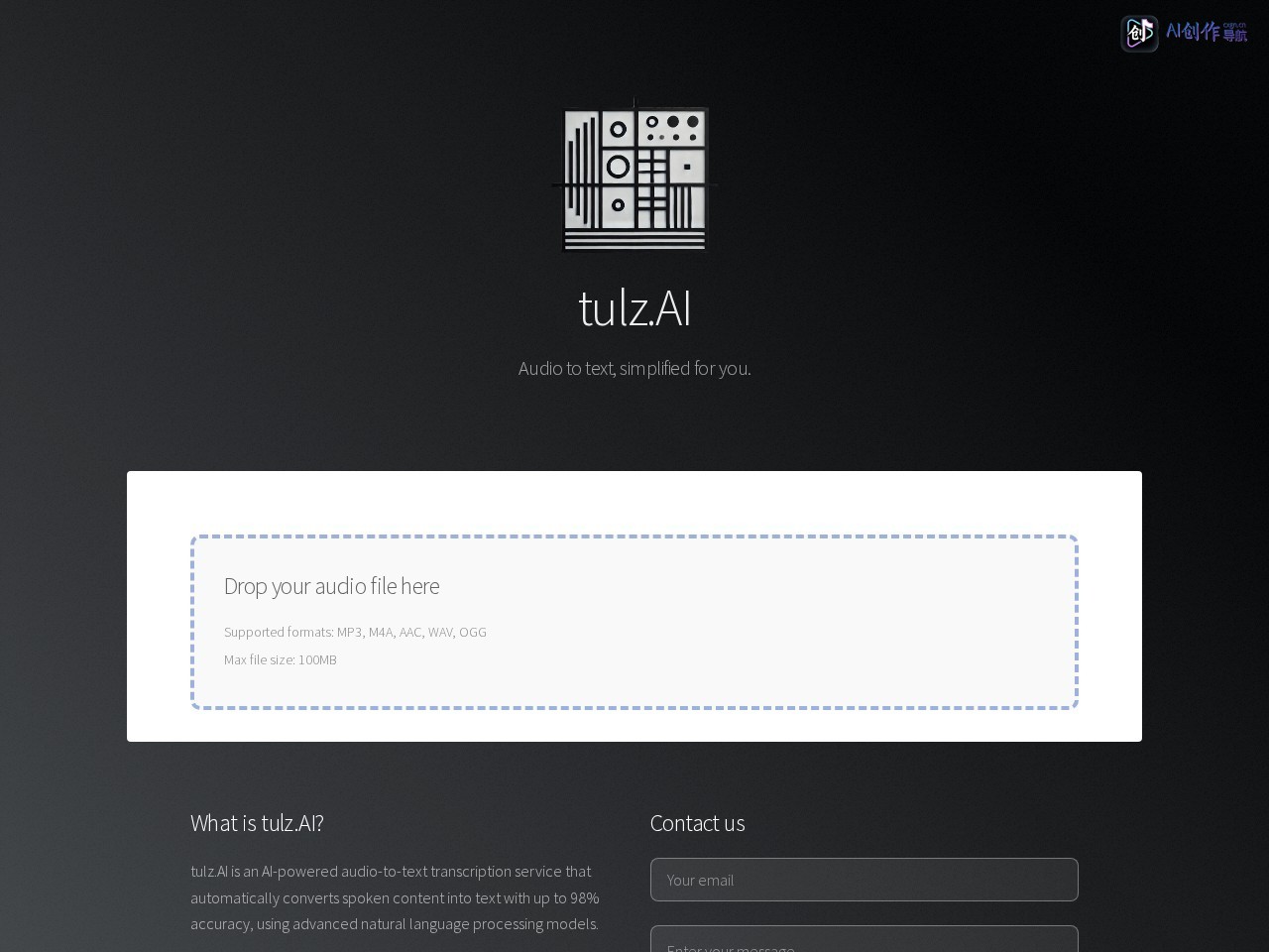 tulz.AI 网站截图