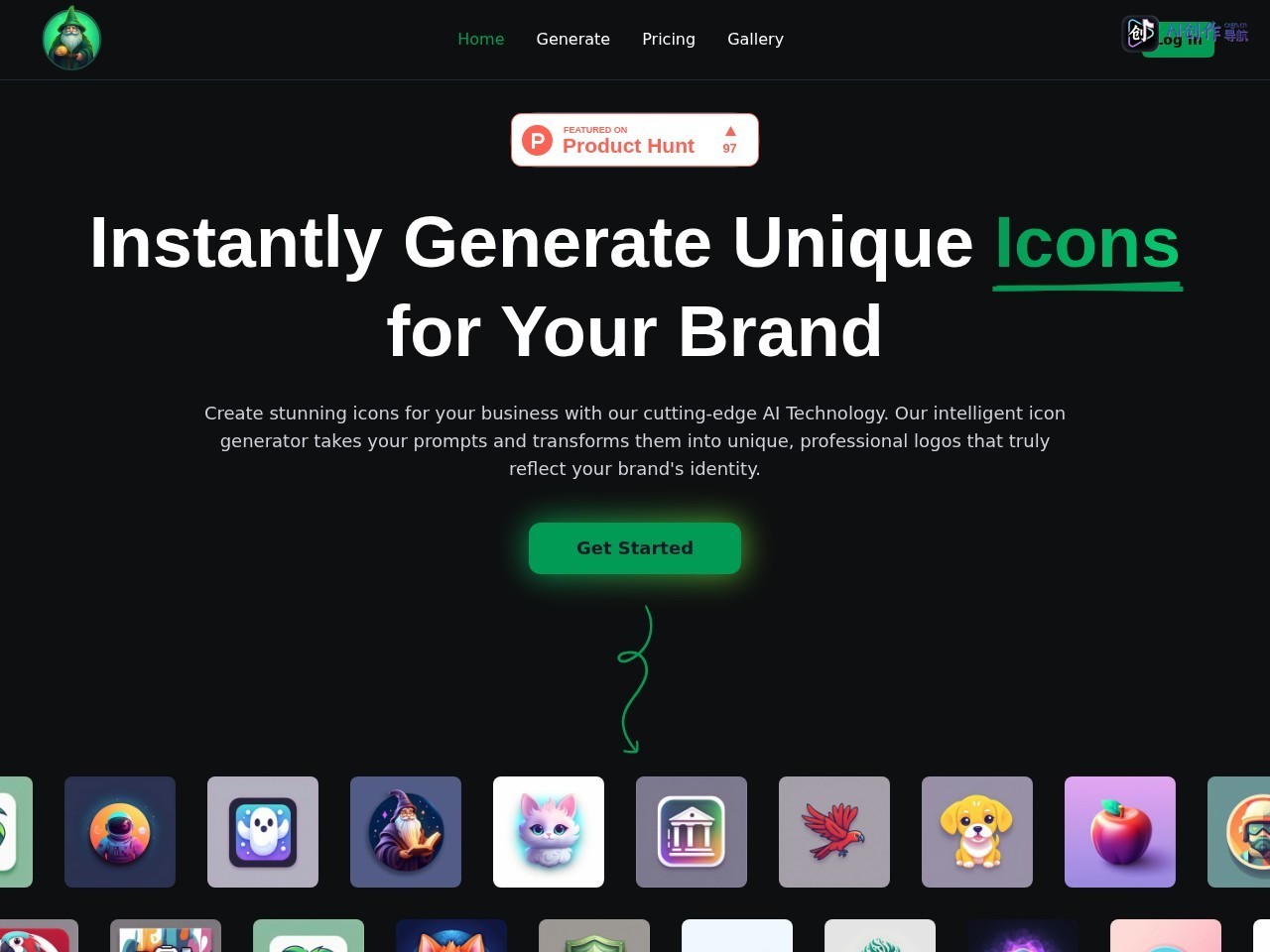 IconWizardAI 网站截图