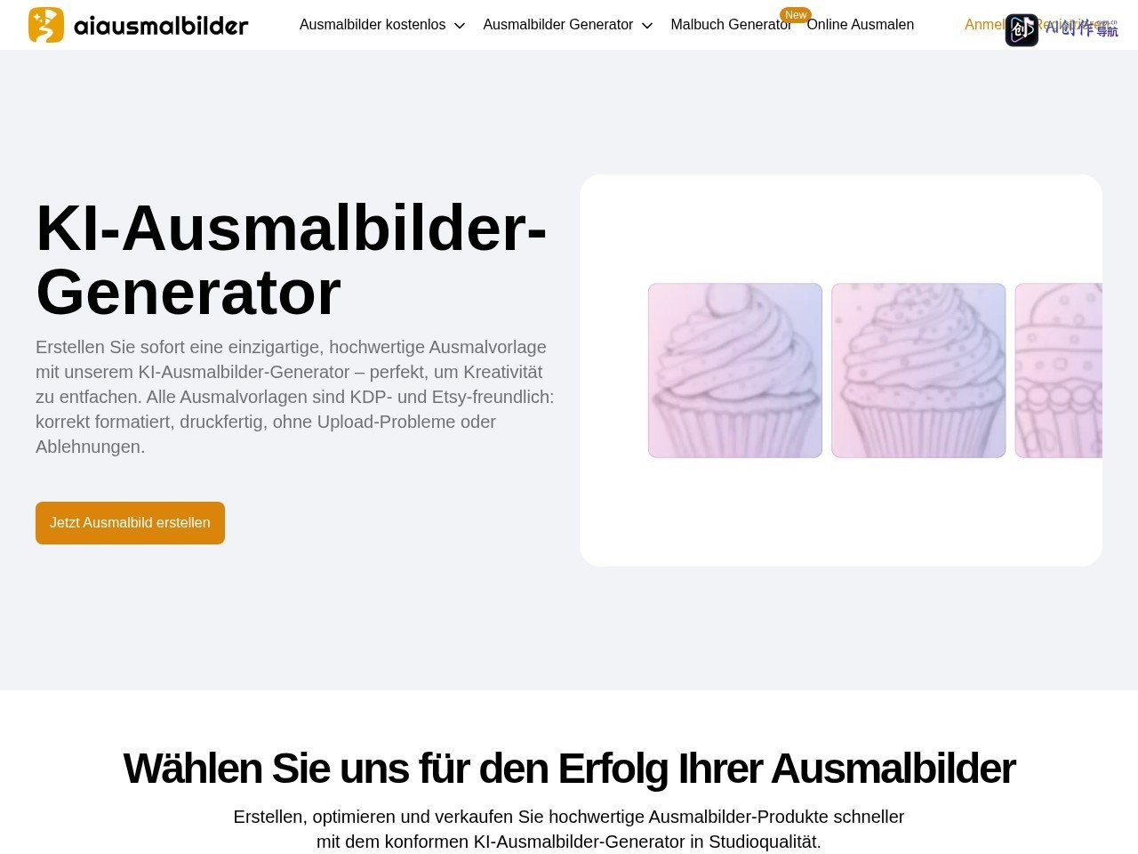 AI Ausmalbilder 网站截图
