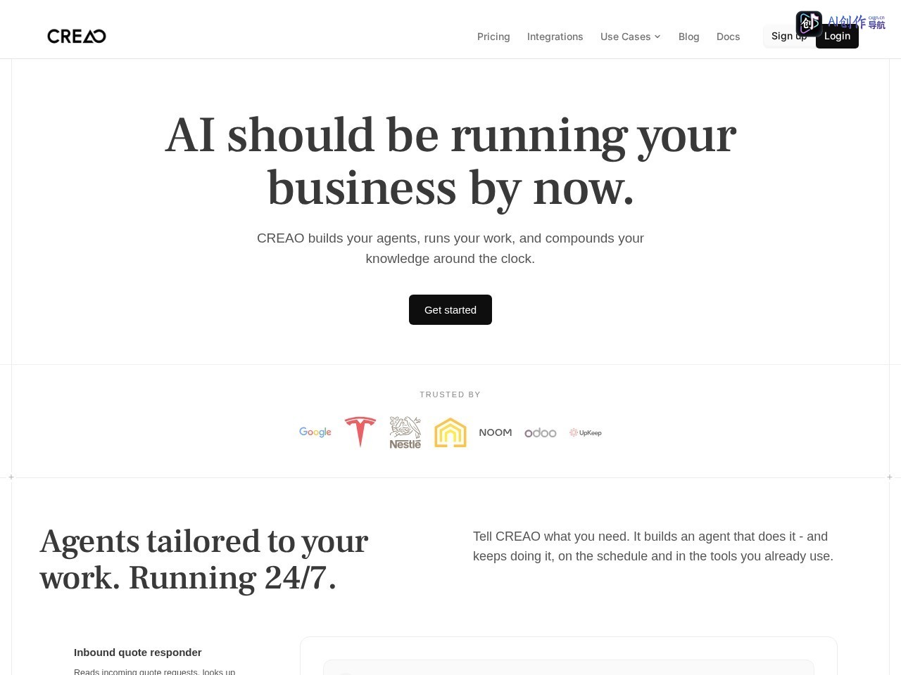 Creao AI 网站截图